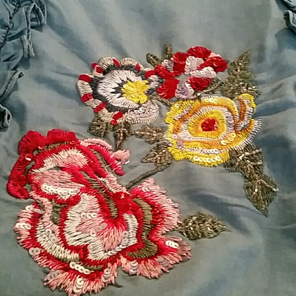 Penelope Project Ruffle Embroidery Blouse XS - Picture 7 of 7